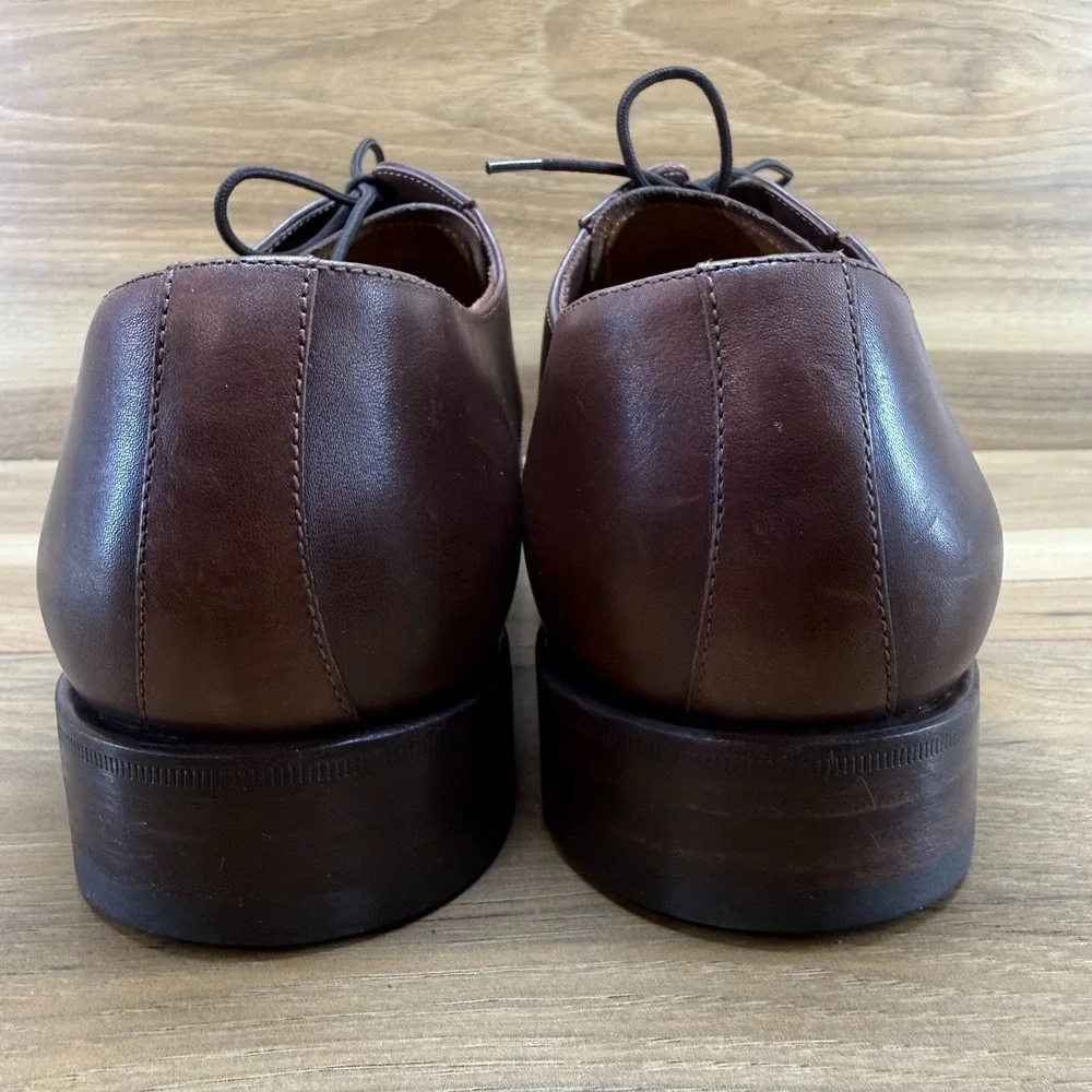 NAVYBOOT Switzerland Derby Shoes 12 EU 45 Brown Leather Cap Toe Formal‎ Business